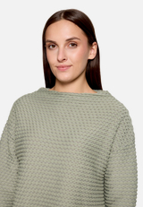 Sweatshirt  3/4 Arm mit Strukturmuster  / Detailbild