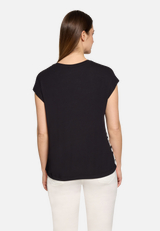 Casual-Shirt mit Tunnelzug / Modellfoto Rückseite