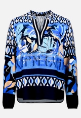 Longbluse mit Stehkragen / Vorderseite