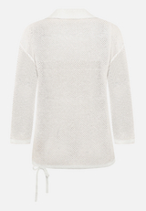 Strickpullover mit Kragen / Rückseite