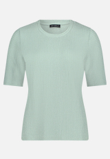 Strukturshirt mit Rundhalsausschnitt / Vorderseite
