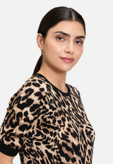 Feinstrickpullover mit Animalprint / Detailbild