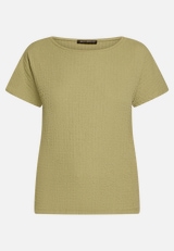 Strukturshirt mit U-Boot-Ausschnitt / Vorderseite