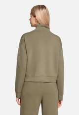 Shirtjacke mit Rippenstruktur / Modellfoto Rückseite