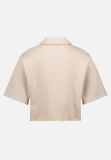 Jeansjacke kurzarm mit Knöpfen / Rückseite
