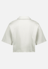 Jeansjacke kurzarm mit Knöpfen / Rückseite