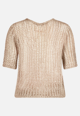Strickpullover mit Lochmuster / Rückseite