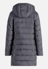 Steppjacke mit abnehmbarer Kapuze / Rückseite