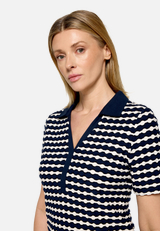 Poloshirt mit Struktur / Detailbild
