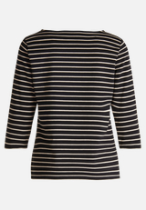 Ringelshirt mit U-Boot-Ausschnitt / Rückseite