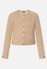 Strick-Cardigan mit aufgesetzten Taschen / Vorderseite