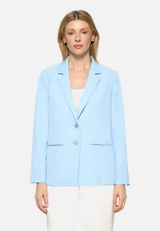 Longblazer mit Reverskragen / Modellfoto Vorderseite