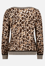 Strickpullover mit Animalprint / Rückseite