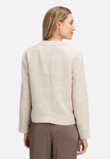 Blazer-Jacke mit Fransen / Modellfoto Rückseite
