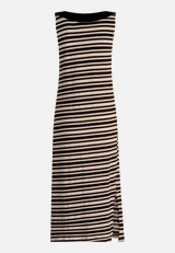 Strickkleid  mit Streifen  / Rückseite