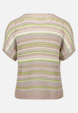 Lochstrick-Pullover mit U-Boot-Ausschnitt / Rückseite