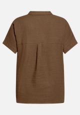 Hemdkragenbluse  mit Knopfleiste  / Rückseite