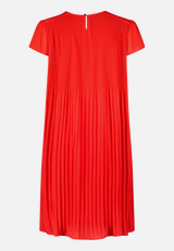Plisseekleid kurzarm / Rückseite