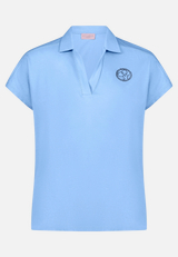 Poloshirt mit Schmucksteinen / Vorderseite