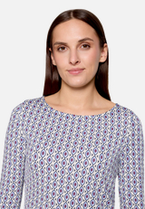Shirt  3/4 Arm mit grafischem Muster / Detailbild