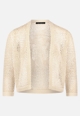 Grobstrickjacke mit Lochmuster / Vorderseite