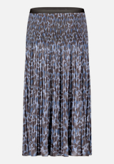 Plisseerock Midi mit Animalprint  / Vorderseite