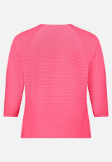 Casual-Shirt mit Rippenstruktur / Rückseite