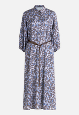 Hemdblusenkleid mit Bindegürtel / Vorderseite