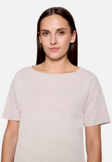 T-Shirt  strukturiert mit Bindedetail  / Detailbild