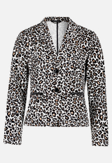 Kurzblazer mit Animalprint / Vorderseite