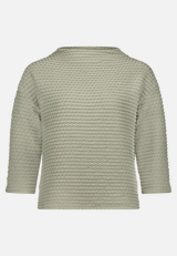 Sweatshirt  3/4 Arm mit Strukturmuster  / Vorderseite