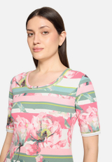 Basic Shirt mit Rippenstruktur / Detailbild
