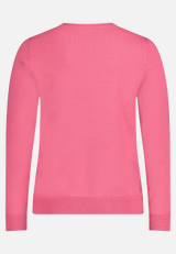 Basic-Strickpullover mit Rundhalsausschnitt / Rückseite