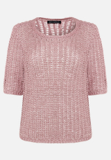 Strickpullover mit Lochmuster / Vorderseite