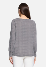 Casual-Shirt mit Gummizug / Modellfoto Rückseite