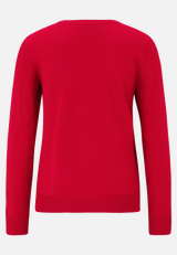 Basic-Strickpullover mit Rundhalsausschnitt / Rückseite