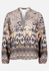 Longbluse mit Stehkragen / Vorderseite