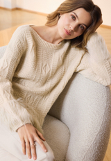 Grobstrick-Pullover mit Effektgarn / Imagebild