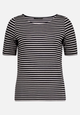 Gestreiftes T-Shirt  mit Rundhalsausschnitt  / Vorderseite