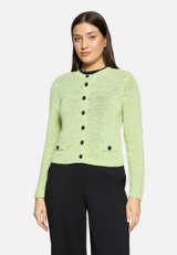 Strick-Cardigan mit aufgesetzten Taschen / Modellfoto Vorderseite