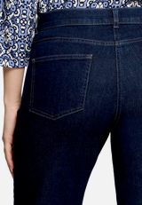 Wideleg Jeans mit Used Waschung  / Detailbild