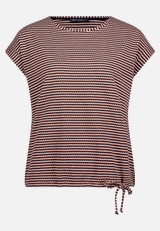 Print-T-Shirt strukturiert mit Tunnelzug / Vorderseite