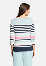 Basic Shirt mit U-Boot-Ausschnitt / Modellfoto Rückseite