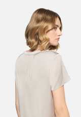 Satin-Bluse kurzarm / Detailbild