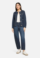 Casual-Hose unifarben / Modellfoto Vorderseite (Outfit)