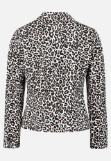 Kurzblazer mit Animalprint / Rückseite