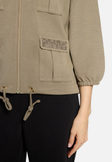 Shirtjacke mit Kapuze / Detailbild