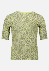 Basic Shirt mit Rippenstruktur / Rückseite