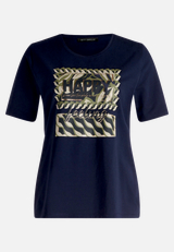 Basic Shirt mit Placement / Vorderseite