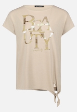 Halbarm-Shirt mit Schleifenknoten / Vorderseite